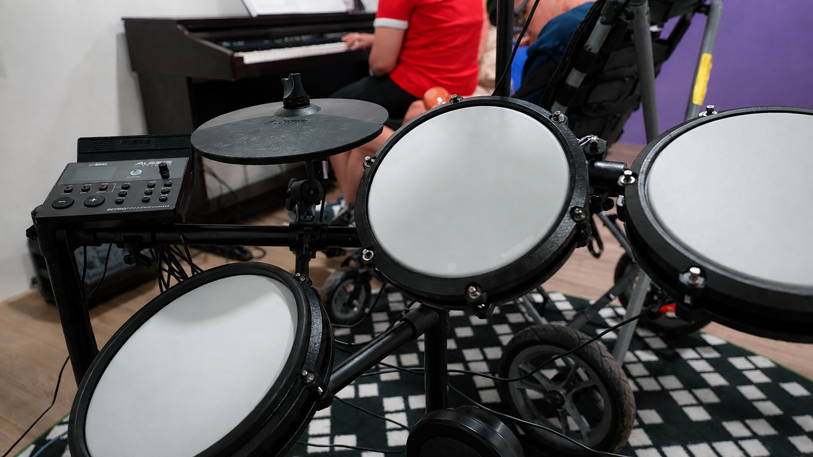 Electronic drums ready for an inclusive Van Nuys music session