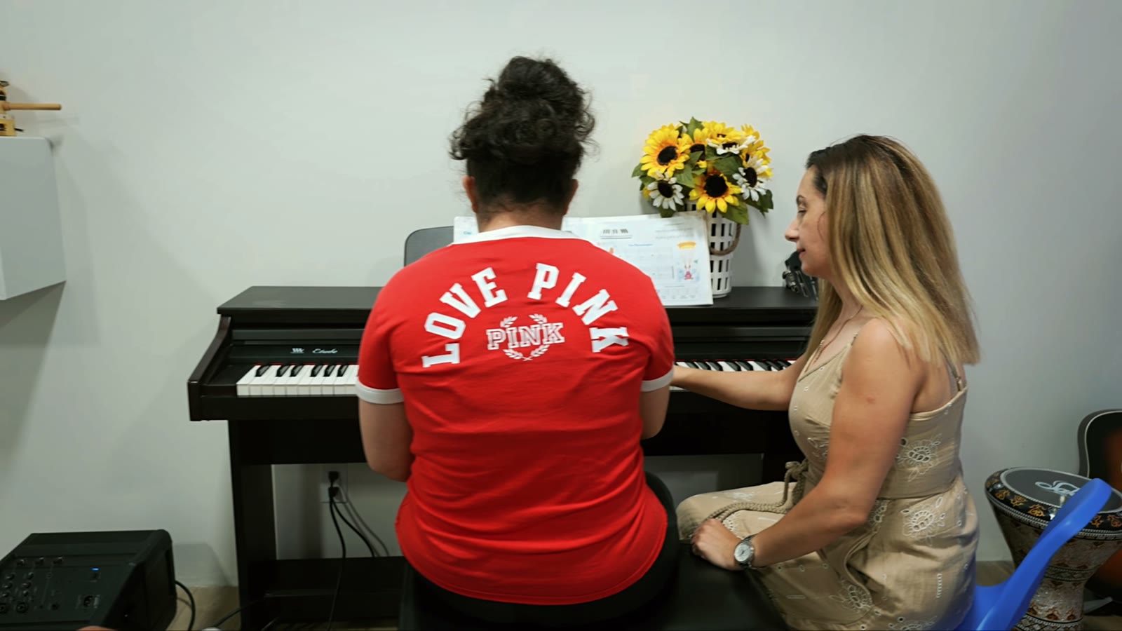 A music session at the Van Nuys center