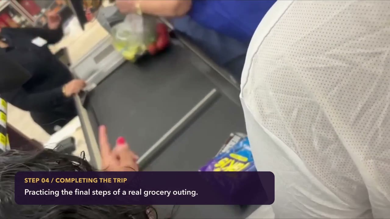 A grocery-shopping community skills day with young adults at SAI Connections Van Nuys