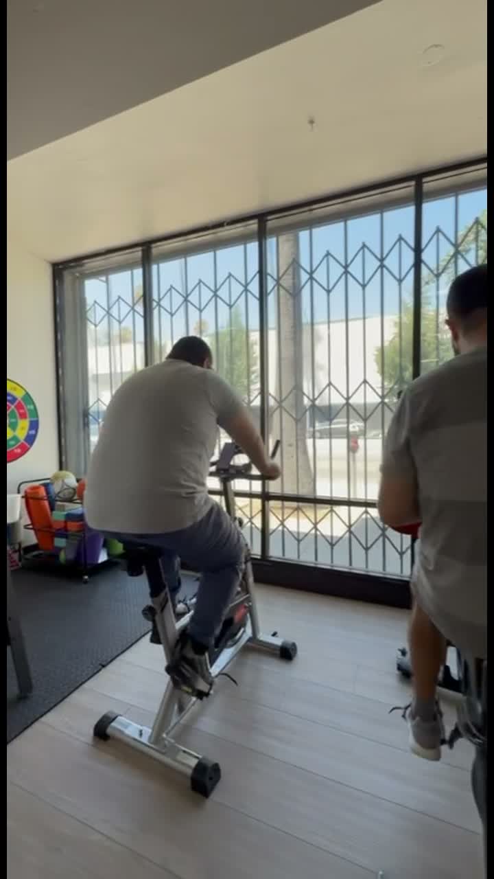 Adults moving together during a Van Nuys fitness session